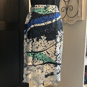 Bar III Black and White Lace Skirt